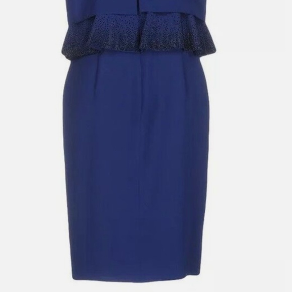 NWT, ARMANI Collezioni Deep Blue Sleeveless Women's Knee Length Dress sz 14 - Picture 5 of 11